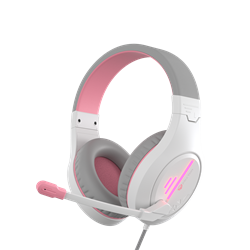 Meetion MT-HP021 gamer fejhallgató White/Pink 3,5 mm Jack+USB