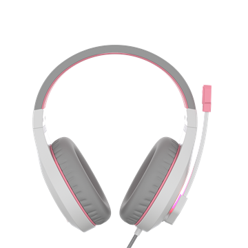 Meetion MT-HP021 gamer fejhallgató White/Pink 3,5 mm Jack+USB