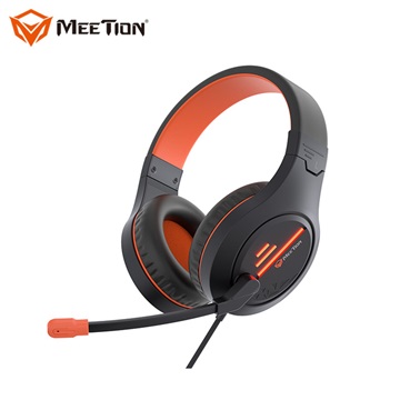 Meetion MT-HP021 gamer fejhallgató Black/Orange 3,5 mm Jack+USB