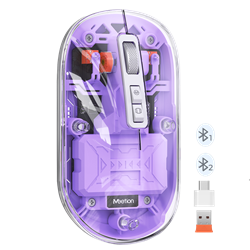 Meetion egér BTM005 2,4G+Bluetooth lila