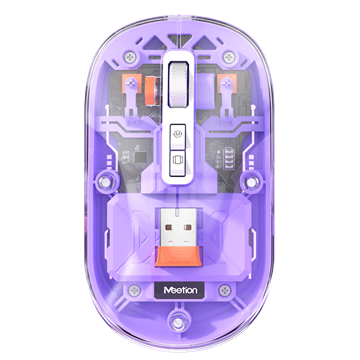 Meetion egér BTM005 2,4G+Bluetooth lila