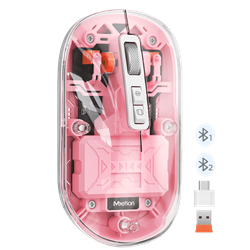 Meetion egér BTM005 2,4G+Bluetooth pink