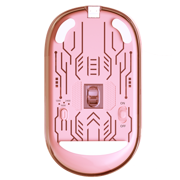 Meetion egér BTM005 2,4G+Bluetooth pink