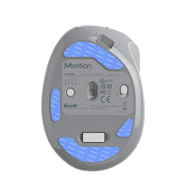 Meetion ergonómikus egér  BTM008 2,4G+Bluetooth  White