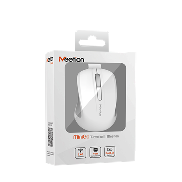 Meetion wireless egér MiniGo 2.4 Ghz wireless egér fehér