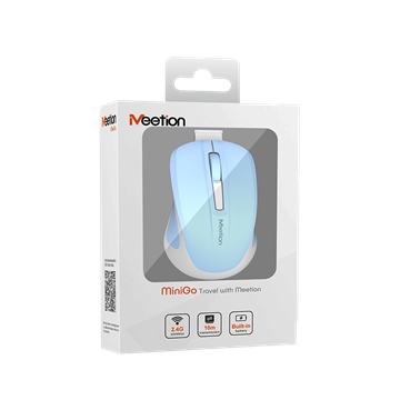Meetion wireless egér MiniGo 2.4 Ghz wireless egér kék