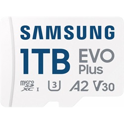 Memóriakártya Micro SDXC 1TB Samsung EVO Plus + Adapter UHS-I U3 Full HD 4K UHD