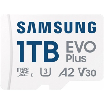Memóriakártya Micro SDXC 1TB Samsung EVO Plus + Adapter UHS-I U3 Full HD 4K UHD