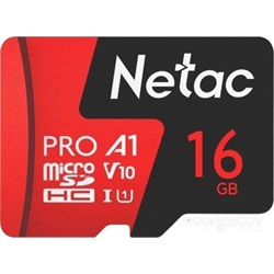 Memóriakártya Micro SDHC 16GB Netac P500 Extreme Pro + SD adapter Class 10, U1, A1 (H)