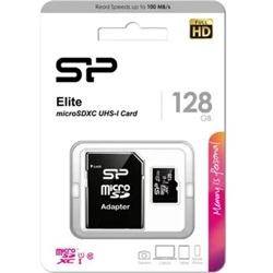 Memóriakártya Micro SDXC 128GB Silicon Power Elite + Adapter Class 10 UHS-1