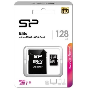 Memóriakártya Micro SDXC 128GB Silicon Power Elite + Adapter Class 10 UHS-1