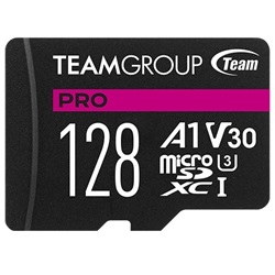 Memóriakártya Micro SDXC 128GB Team Pro + Adapter UHS-1 U3 V30 (H)