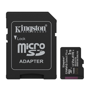 Memóriakártya Micro SDXC 1TB Kingston Canvas Select Plus Gen3 Class 10 UHS-1 A1 V10 + Adaprer