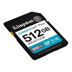 Memóriakártya SDXC 512GB Kingston Canvas Go Plus Gen4 200R C10 UHS-I U3 V30