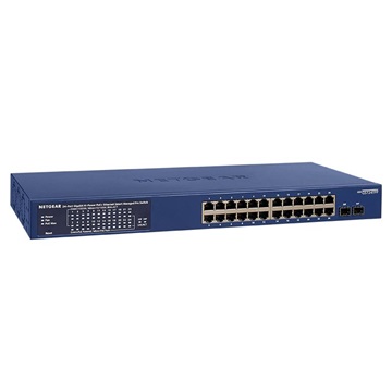 Netgear GS724TPP-300EUS 24-port Gigabit L2 menedzselhető switch, 2-port Gigabit SFP, 24-port PoE+