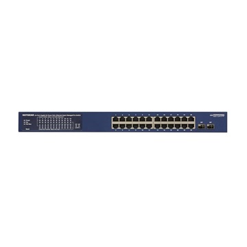 Netgear GS724TPP-300EUS 24-port Gigabit L2 menedzselhető switch, 2-port Gigabit SFP, 24-port PoE+