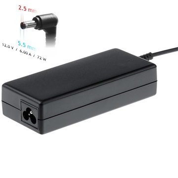 Notebook adapter 12V/6.0A 72W 5.5x2.5 mm ( AK-ND-28 )