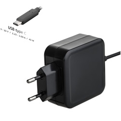Notebook adapter univerzális 5 - 20V / 2,25 - 3A 45W C típusú USB tápellátás ( AK-ND-60 )
