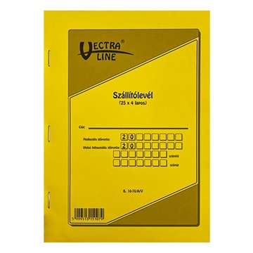 Nyomtatvány szállítólevél VECTRA-LINE A/5 25x4 álló B10-70/A/V