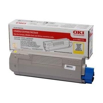 Oki toner 43865721 (C5850/5950) yellow 6k