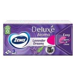 Papírzsebkendő 3 rétegű 90 db/comag Zewa Deluxe Levendula