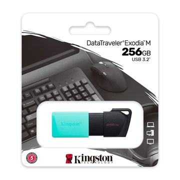 Pendrive 256GB Kingston DataTraveler Exodia M USB3.2 fekete-kékeszöld (H)