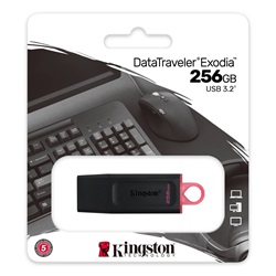 Pendrive 256GB Kingston DataTraveler Exodia USB3.2 fekete-piros