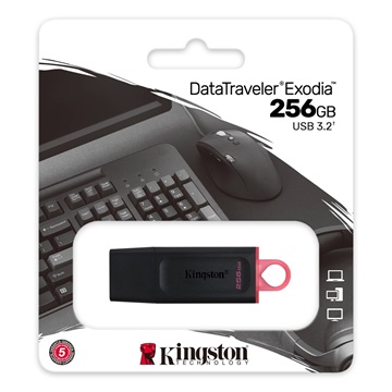 Pendrive 256GB Kingston DataTraveler Exodia USB3.2 fekete-piros