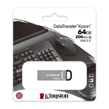 Pendrive 64GB Kingston Kyson USB3.2 ezüst (H)
