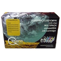 Q-Print tinta PGI520BK/CLI521B,C,M,Y  multipack (chipes)
