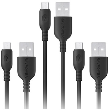 Ravpower RP-LC012 MICRO USB kábel, 3 db fekete