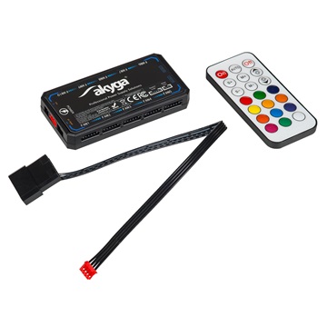 RGB LED ventilátorvezérlő + távirányító ( AK-CA-73 )