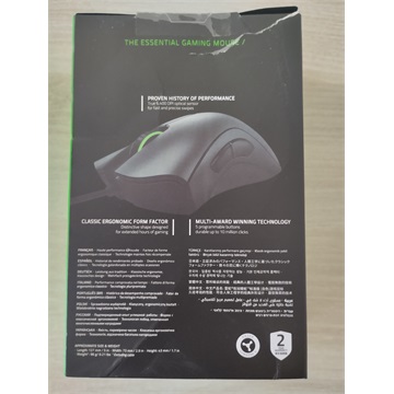 Razer DeathAdder Essential USB gamer optikai egér, fekete sérült dobozos