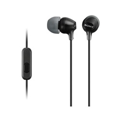 Sony MDR-EX15AP fülhallgató mikrofonnal, fekete, EU