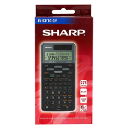 Számológép Sharp EL-531TGGY tudományos 273 funkciós 2 soros szürke