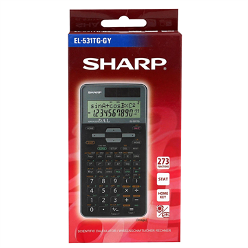 Számológép Sharp EL-531TGGY tudományos 273 funkciós 2 soros szürke
