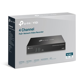 Tp-Link VIGI NVR1004H-4P 4 csatornás PoE+ hálózati videórögzítő