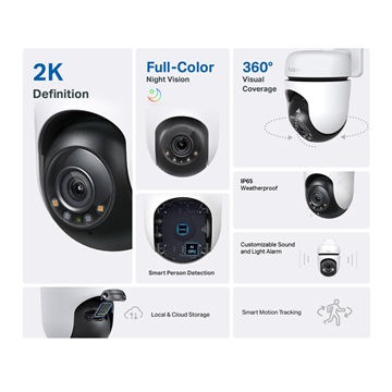 Tp-Link kültéri biztonsági Wi-Fi kamera Tapo C510W