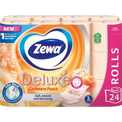 Toalettpapír 3 rétegű 24 tekercs/csomag Zewa Deluxe Cashmere Peach
