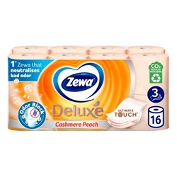 Toalettpapír 3 rétegű 16 tekercs/csomag Zewa Deluxe Cashmere Peach