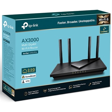 Tp-Link Archer AX55 Pro router AX3000 Dual-Band Gigabit WiFi 6E