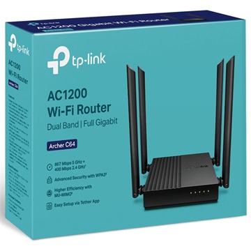 Tp-Link Archer C64 router AC1200 Dual Band Gigabit WiFi 5
