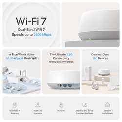 Tp-Link DECO BE25 (2-PACK) Wireless Mesh Networking system BE3600 Wi-Fi 7