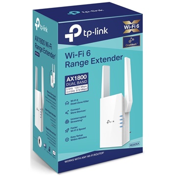 Tp-Link RE605X Wifi Lefedettség Növelő/Jeltovábbító AX1800 Range Extender