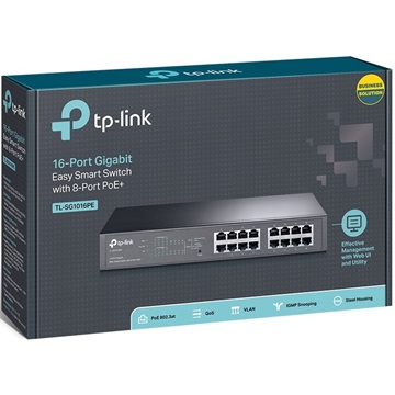 Tp-Link Switch 16 Port Gigabit Easy Smart. 8 PoE+ port (TL-SG1016PE)