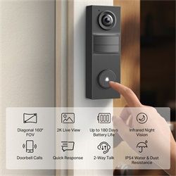 Tp-Link TAPO D205 Okos Videó Kapucsengő