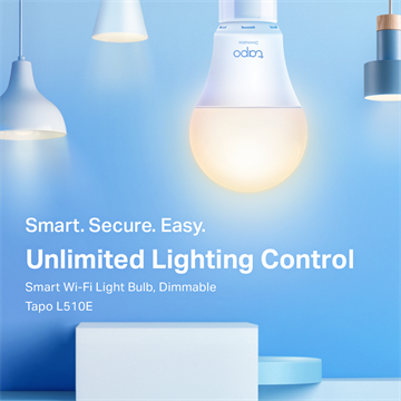 Tp-Link Tapo L510E Okos LED Izzó E27, WiFi, Szabályozható Fényerő