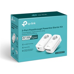 Tp-Link TL-PA8033P KIT AV1300 3-Port Gigabit Passthrough Powerline Adapter Kit