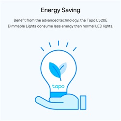 Tp-Link Tapo L520E Okos LED Izzó E27, WiFi, Szabályozható Fényerő