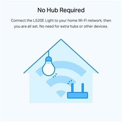 Tp-Link Tapo L520E Okos LED Izzó E27, WiFi, Szabályozható Fényerő